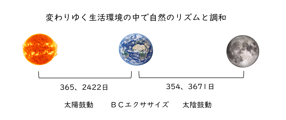 太陰・太陽の周期をモチーフにした呼吸・動作プログラム